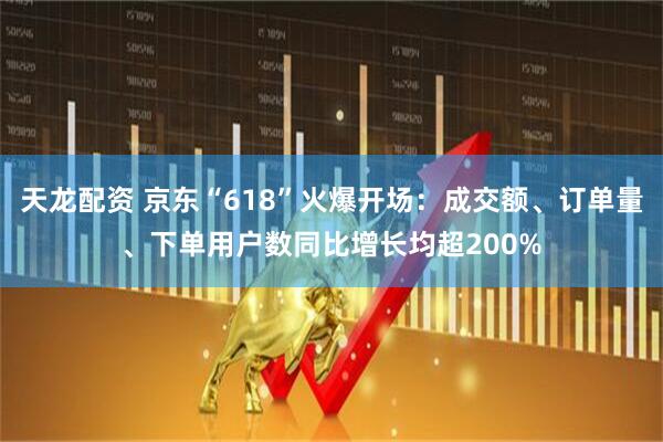 天龙配资 京东“618”火爆开场：成交额、订单量、下单用户数同比增长均超200%