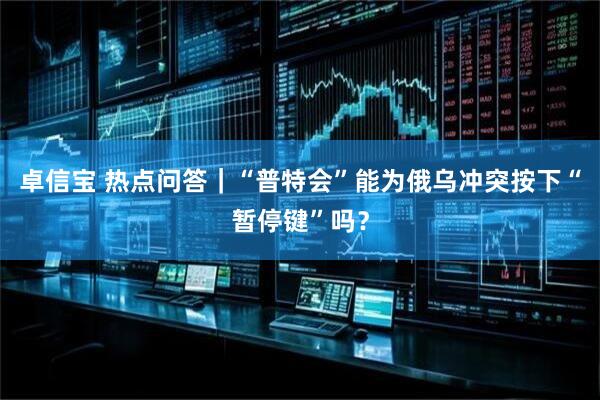 卓信宝 热点问答｜“普特会”能为俄乌冲突按下“暂停键”吗？