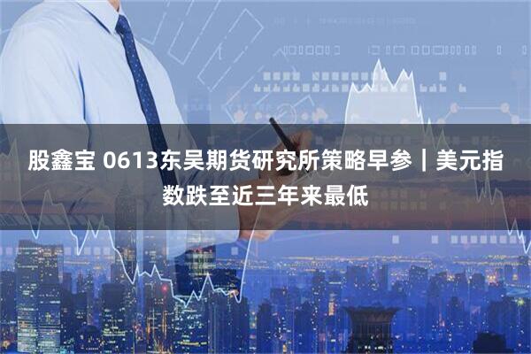 股鑫宝 0613东吴期货研究所策略早参｜美元指数跌至近三年来最低